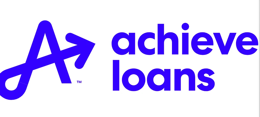 Blue logo with text